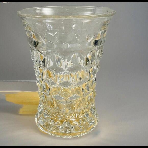 Vintage Fostoria American Mini Creamer, Flared Tumbler And Cordial Cubist Wine G - Picture 2 of 4